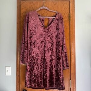 Purple suede dress